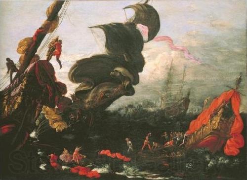 Agostino Tassi Naufragio della flotta di Enea Spain oil painting art